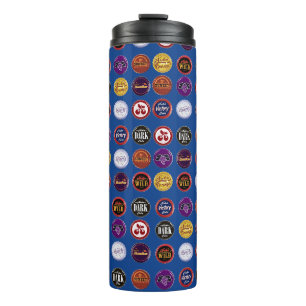 Retro frisdrankdop thermische tumbler, vintage pop thermosbeker