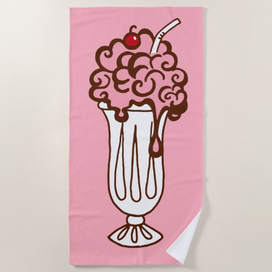 Retro frisdrankwinkel strandhanddoek strandlaken (Voorkant)