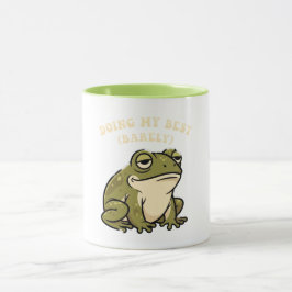 Retro Frog Bare Minimum Color Inside Mug Mok