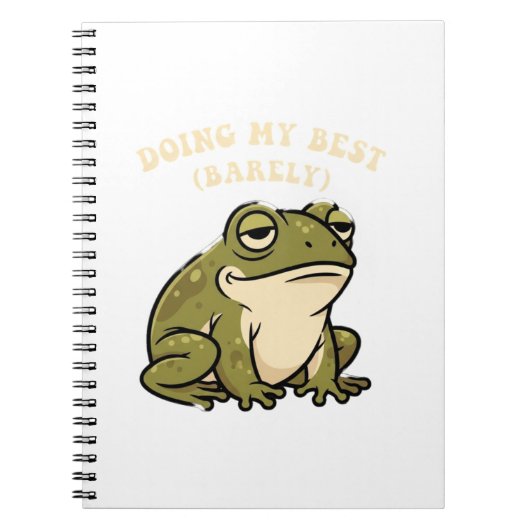 Retro Frog Bare Minimum Lined Notebook Notitieboek (Voorkant)