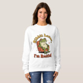 Retro Frog Chill Quote Women’s Sweatshirt (Voorkant volledig)