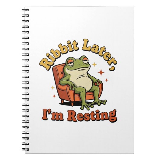 Retro Frog Funny Quote Lined Notebook Notitieboek (Voorkant)