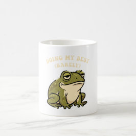 Retro Frog Minimal Effort White Mug Koffiemok