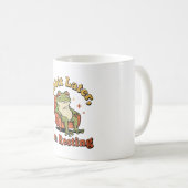Retro Frog Relax Humor White Coffee Mug Koffiemok (Voorkant rechts)