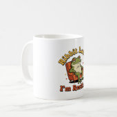 Retro Frog Relax Humor White Coffee Mug Koffiemok (Voorkant links)