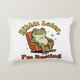 Retro Frog Relax Quote Rectangular Pillow Accent Kussen