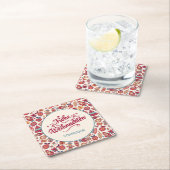 Retro Frohe Weihnachten Personalized Kartonnen Onderzetters (Insitu)