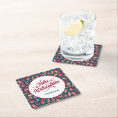 Retro Frohe Weihnachten Personalized Kartonnen Onderzetters (Insitu)