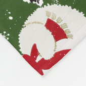 Retro  Frosty Snowmen Fleece Deken (Hoek)