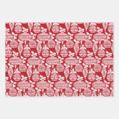 Retro Frosty Snowmen Inpakpapier Vel (Voorkant 2)