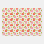 Retro fruit bloem patroon inpakpapier vel (Voorkant)