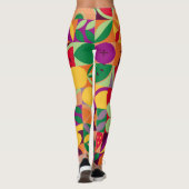 Retro Fruit geometrisch: naadloos Leggings (Achterkant)