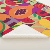 Retro Fruit geometrisch: naadloos Sherpa Deken (3/4)