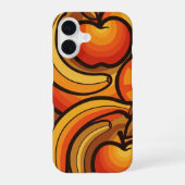Retro Fruit Waves iPhone 16 Hoesje (Achterkant)