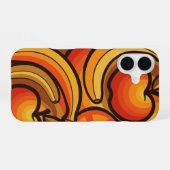 Retro Fruitgolven iPhone 16 Hoesje (Achterkant horizontaal)