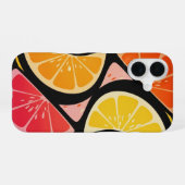 Retro Fruitgolven iPhone 16 Hoesje (Achterkant horizontaal)