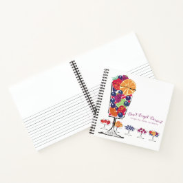 Retro fruitsalade gepersonaliseerd recept kookboek notitieboek