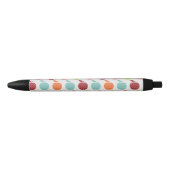 Retro Fruity Apple Patroon Zwarte inkt Pen (Voorkant)