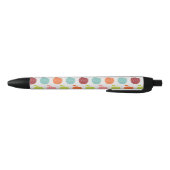 Retro Fruity Apple Patroon Zwarte inkt Pen (Bodem)