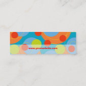 Retro Fruity-Stippen Funky Groovy-kleurenkaart Mini Visitekaartje (Achterkant)