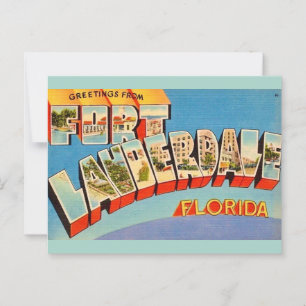 Retro Ft Lauderdale Florida Briefkaart