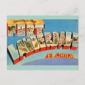 Retro Ft Lauderdale Florida Briefkaart (Voorkant)
