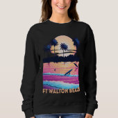 Retro Ft Walton Beach Florida Souvenir Surf Trui (Voorkant)