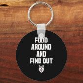 Retro Fudd Around And Find Adult Humor Sarcastic  Sleutelhanger (Voorkant)