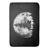 Retro Full Moon & Minimalist Pine Tree  Gra Badmat (Voorkant Verticaal)