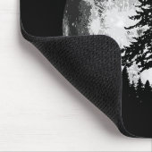 Retro Full Moon & Minimalist Pine Tree Gra Muismat (Hoek)