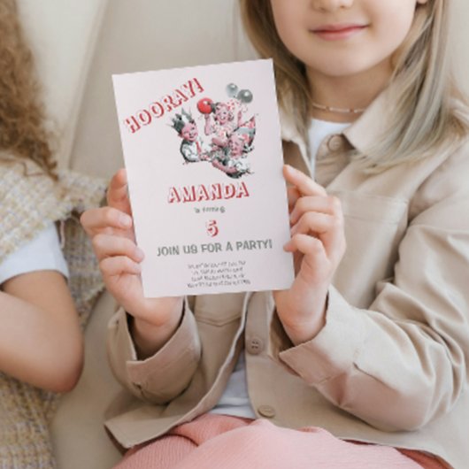  Retro Fun 50s Kinderen Verjaardagsfeest Kaart