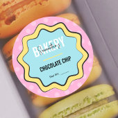 Retro Fun 80s Nostalgie Trendy banketbakker Cookie Ronde Sticker