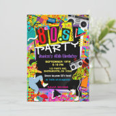 Retro Fun Bright 80's Party Mensen Verjaardag Kaart (Staand voorkant)