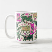 Retro Fun Cat Design Koffiemok (Links)
