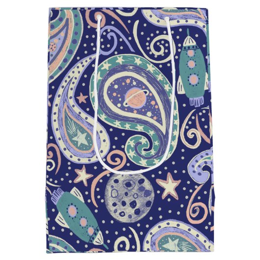 Retro Fun Galaxy Medium Cadeauzakje (Achterkant)