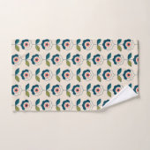 Retro Fun Garden Flower Pattern Bad Handdoek (Handdoek)
