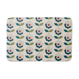 Retro Fun Garden Flower Pattern Badmat