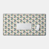 Retro Fun Garden Flower Pattern Bureaumat (Keyboard & Muis)