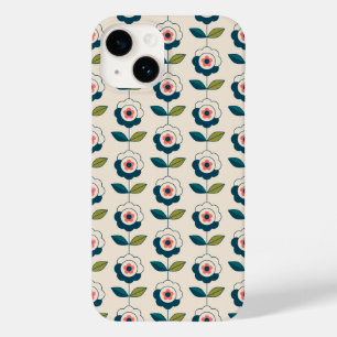 Retro Fun Garden Flower Pattern Case-Mate iPhone 14 Hoesje