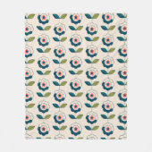 Retro Fun Garden Flower Pattern Fleece Deken (Voorkant)