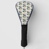 Retro Fun Garden Flower Pattern Golfheadcover (Voorkant)