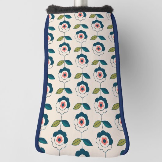 Retro Fun Garden Flower Pattern Golfheadcover (Draai 90)