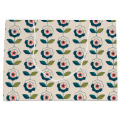 Retro Fun Garden Flower Pattern Groot Cadeauzakje (Voorkant)