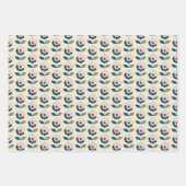 Retro Fun Garden Flower Pattern Inpakpapier Vel (Voorkant)