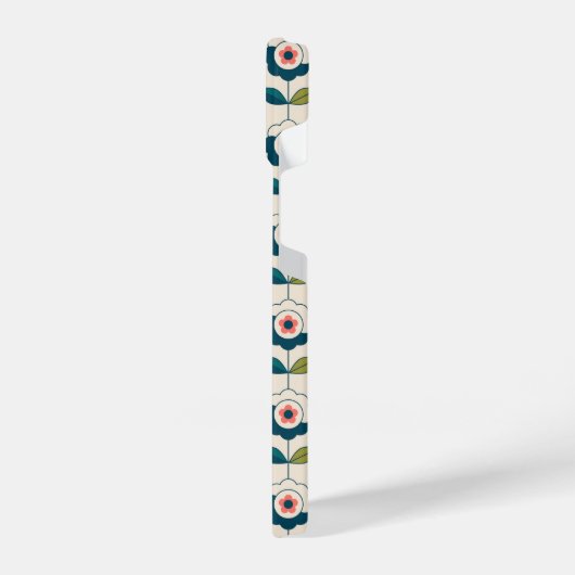 Retro Fun Garden Flower Pattern iPhone Hoesje (Linkerkant)