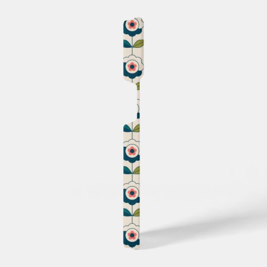 Retro Fun Garden Flower Pattern iPhone Hoesje (Rechterkant)