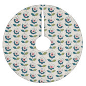 Retro Fun Garden Flower Pattern Kerstboom Rok (Voorkant)