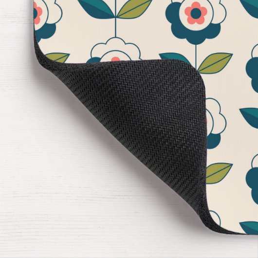 Retro Fun Garden Flower Pattern Muismat (Hoek)