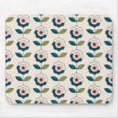 Retro Fun Garden Flower Pattern Muismat (Voorkant)