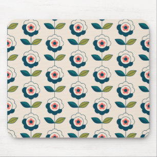 Retro Fun Garden Flower Pattern Muismat